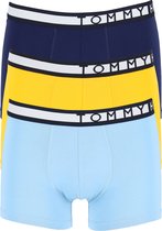 Tommy Hilfiger trunks (3-pack) heren boxers normale lengte - blauw - geel en lichtblauw -  Maat: XXL