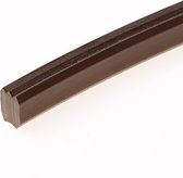 Heering Inleg trapstrip kunststof met i-profiel bruin 8 x 11mm (Prijs per 25 meter)