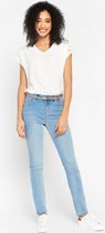 LOLALIZA Skinny jeans met riem - Licht Blauw - Maat 38