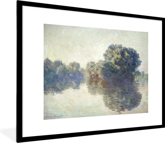 Fotolijst incl. Poster - The Seine near Giverny - Schilderij van Claude Monet - 80x60 cm - Posterlijst