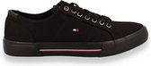 Tommy Hilfiger Core Corporate Canvas Vulc Veterschoenen Laag - zwart - Maat 44