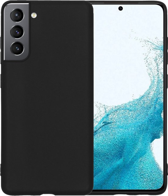 Hoesje Geschikt voor Samsung S22 Hoesje Siliconen Case Hoes - Hoes Geschikt voor Samsung Galaxy S22 Hoes Cover Case - Zwart.