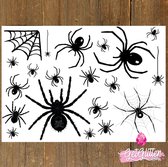 GetGlitterBaby - embellissement de Décoration' Halloween / tatouages collants de carnaval / tatouage temporaire / faux tatouage - araignées