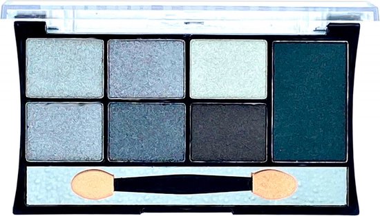 Foto: D donna color palette oogschaduw planet gris grijs zilver zwart 1 doosje met applicator en spiegeltje