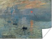 Poster De rijzende zon - Schilderij van Claude Monet - 40x30 cm
