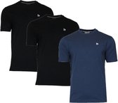 3-Pack Donnay T-Shirt (599008) - Sportshirt - Heren - Black/Navy/Black - maat M