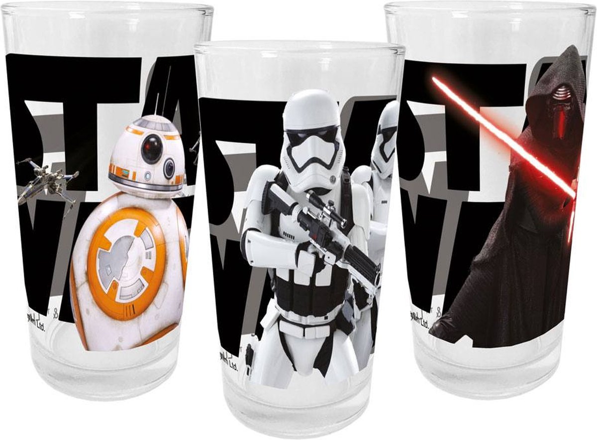 Star Wars VII Juice Glasses 3-Packs Episode VII Case