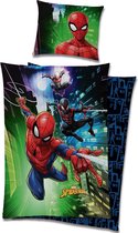 SpiderMan Dekbedovertrek Jump - Eenpersoons - 140 x 200 cm + 60 x 70 cm - Katoen