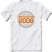 2008 Limited Edition Ring T-Shirt | Zilver - Goud | Grappig Verjaardag en Feest Cadeau Shirt | Dames - Heren - Unisex | Tshirt Kleding Kado | - Wit - M