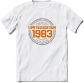 1983 Limited Edition Ring T-Shirt | Zilver - Goud | Grappig Verjaardag en Feest Cadeau Shirt | Dames - Heren - Unisex | Tshirt Kleding Kado | - Wit - XL