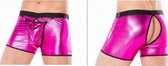 Andalea- sexy boxershort voor heren- glimmende  roze wetlook L/XL