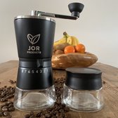 JOR Products® Koffiemolen - Groot - Koffiebonen - Voorraadpot - Espresso - Keramiek - Koffiebonen Maler - Koffiepot - 8 Maalstanden