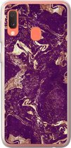 Telefoonhoesje Geschikt voor Samsung Galaxy A20e hoesje - Natuursteen - Kalksteen - Goud - Siliconen Telefoonhoesje Telefoonhoesje