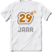 29 Jaar Feest T-Shirt | Goud - Zilver | Grappig Verjaardag Cadeau Shirt | Dames - Heren - Unisex | Tshirt Kleding Kado | - Wit - XL