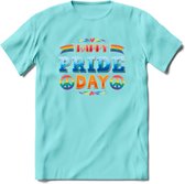 Pride Day | Pride T-Shirt | Grappig LHBTIQ+ / LGBTQ / Gay / Homo / Lesbi Cadeau Shirt | Dames - Heren - Unisex | Tshirt Kleding Kado | - Licht Blauw - L
