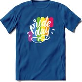 Pride Day | Pride T-Shirt | Grappig LHBTIQ+ / LGBTQ / Gay / Homo / Lesbi Cadeau Shirt | Dames - Heren - Unisex | Tshirt Kleding Kado | - Donker Blauw - 3XL