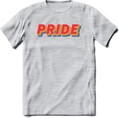 Pride T-Shirt | Grappig LHBTIQ+ / LGBTQ / Gay / Homo / Lesbi Cadeau Shirt | Dames - Heren - Unisex | Tshirt Kleding Kado | - Licht Grijs - Gemaleerd - L