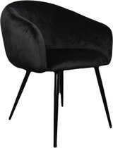 Lucy’s Living Luxe Eetkamerstoel BUBBLE Zwart – ø 64x64x81 cm – hotel chique - binnen – meubilair – meubels – stoelen – wonen – interieur