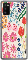 Geschikt voor Samsung Galaxy A41 hoesje - Bloemen - Design - Tulp - Siliconen Telefoonhoesje