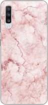 Coque Samsung Galaxy A70 - Marbre - Rose - Luxe - Siliconen
