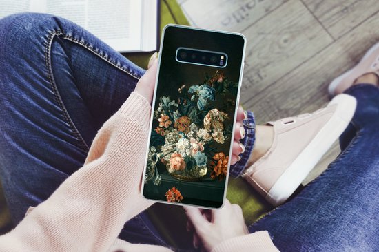 Telefoonhoesje Geschikt voor Samsung Galaxy S10 Plus hoesje - Stilleven met bloemen - Oude meesters - Kunst - Siliconen Telefoonhoesje Telefoonhoesje