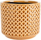 TS Sierpot Thies geel - Decoratieve pot - 1x Ø 13 x 13 cm