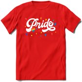Pride T-Shirt | Grappig LHBTIQ+ / LGBTQ / Gay / Homo / Lesbi Cadeau Shirt | Dames - Heren - Unisex | Tshirt Kleding Kado | - Rood - L