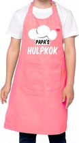 Papa s hulpkok Keukenschort kinderen/ kinder schort roze voor jongens en meisjes