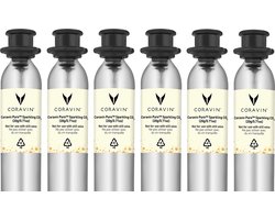Coravin CO₂-Capsules Sparkling – 6 Stuks – Navulverpakking voor Coravin Sparkling Systeem – Bevat Zuivere CO₂ voor het Behoud van Bubbels – 1 Capsule Goed voor Meerdere Flessen – Luchtdicht en Efficiënt Wijn Bewaren