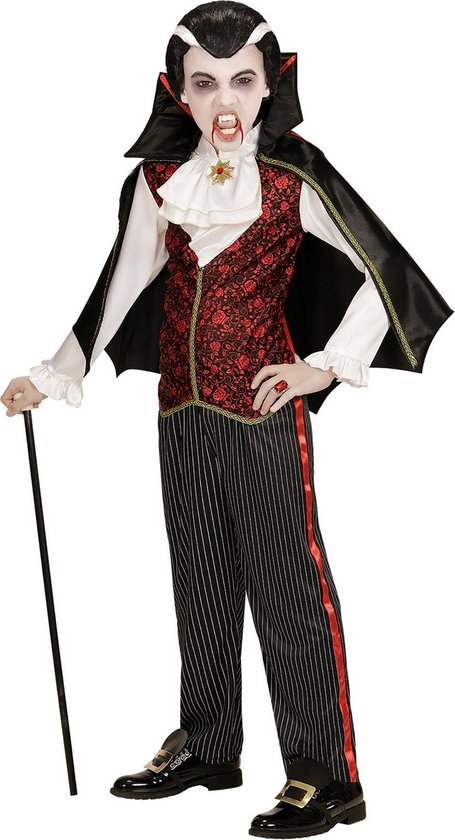 Vampier & Dracula Kostuum | Vampier Caballero | Jongen | Maat 158 | Carnaval kostuum | Verkleedkleding