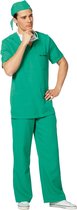 Wilbers - Dokter & Tandarts Kostuum - Orthopedisch Chirurg Streekziekenhuis - Man - groen - Maat 54 - Carnavalskleding - Verkleedkleding