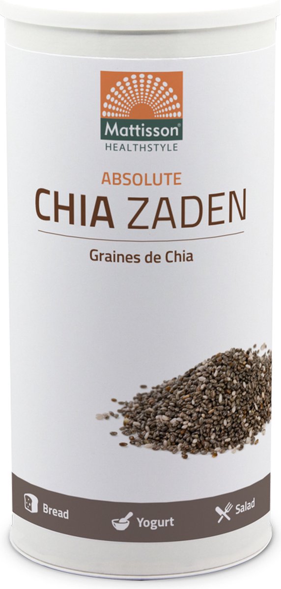 Mattisson - Absolute Chia Zaad Raw - Chiazaad Vol Essentiële Voedingsstoffen- 100% Chia Zaden - 1 kg - Mattisson