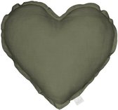 Cotton & Sweets Kussen heart | Olive