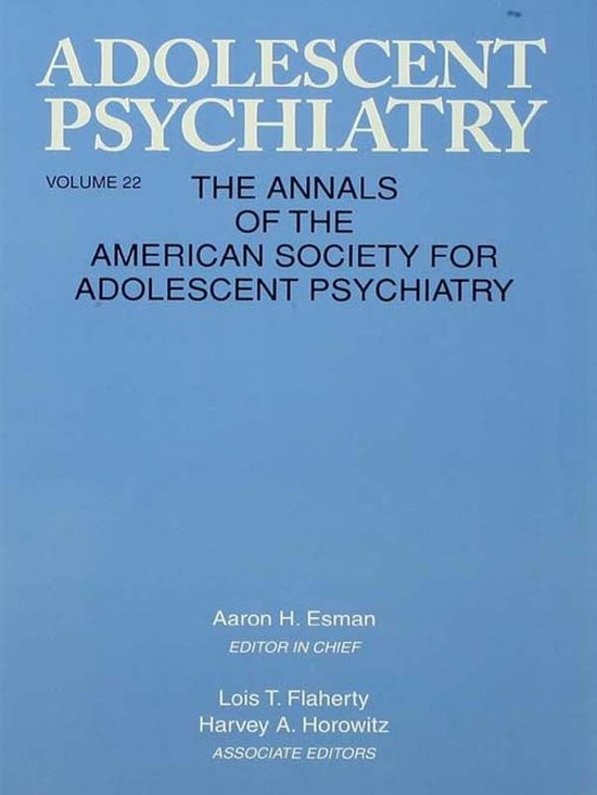 Adolescent Psychiatry, V. 22 - cover