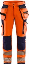 Blaklader High Vis werkbroek met 4-weg stretch 1997-1642 - High Vis Oranje/Marineblauw - C148