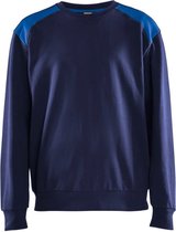 Blaklader Sweatshirt bi-colour 3580-1158 - Marineblauw/Korenblauw - L