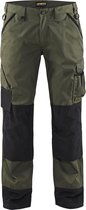 Blaklader Pantalon de travail avec genouillères 14541835 Pantalon de travail Garden Army Green / Black NL: 48 BE: 42