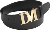 Davide Manzoni - Heren Riem - Heren Riemen - Broek Riem - Designer Riem -Goud - 105cm lang - 3,5cm Breed