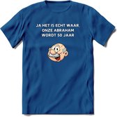 Ja het is echt waar T-Shirt | Grappig Abraham 50 Jaar Verjaardag Kleding Cadeau | Dames – Heren - Donker Blauw - XXL