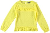 Little miss juliette geel katoenen ruffle blouse shirt - Maat 134/140