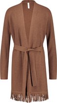 GERRY WEBER Dames Gebreid vest met franjes aan de rand