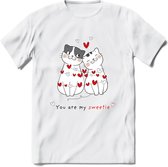 You Are My Sweety - Valentijn T-Shirt | Grappig Valentijnsdag Cadeautje voor Hem en Haar | Dames - Heren - Unisex | Kleding Cadeau | - Wit - S