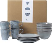 Broste Nordic Sea servies ontbijtset Breakfast box 4 ontbijtborden 4 mokken, 4 kommen Mooi!