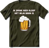 Ik Drink Bier Alsof Het Mijn Baan Is T-Shirt | Bier Kleding | Feest | Drank | Grappig Verjaardag Cadeau | - Leger Groen - XL