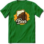 Bierpul T-Shirt | Bier Kleding | Feest | Drank | Grappig Verjaardag Cadeau | - Donker Groen - XL