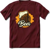 Bierpul T-Shirt | Bier Kleding | Feest | Drank | Grappig Verjaardag Cadeau | - Burgundy - XL