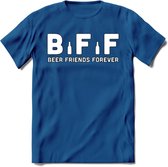 Beer Friends Forever T-Shirt | Bier Kleding | Feest | Drank | Grappig Verjaardag Cadeau | - Donker Blauw - L