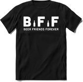 Beer Friends Forever T-Shirt | Bier Kleding | Feest | Drank | Grappig Verjaardag Cadeau | - Zwart - M