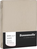 Bonnanotte Hoeslaken Jersey Dubbel Stretch Stone 80x200 t/m 90x220
