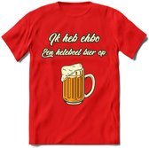 Ik Heb EHBO T-Shirt | Bier Kleding | Feest | Drank | Grappig Verjaardag Cadeau | - Rood - S